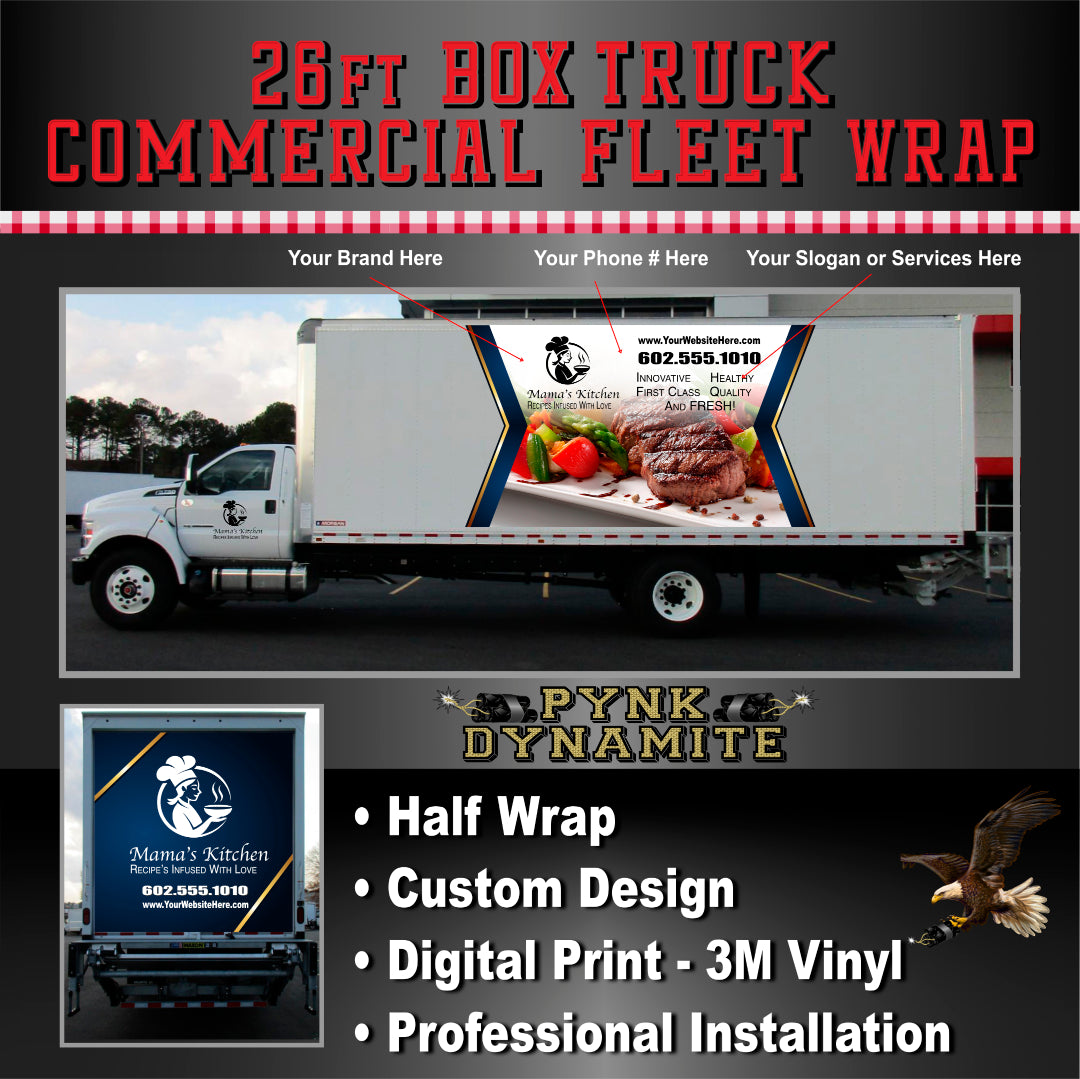 26 FT BOX TRUCK - HALF WRAP
