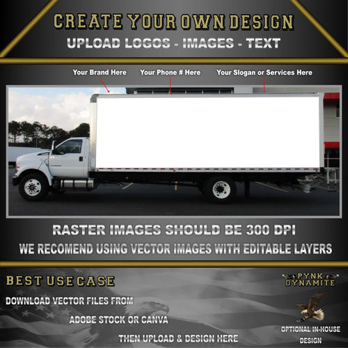 26 FT BOX TRUCK - FULL WRAP WITH DOOR DECALS